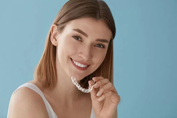 wearing Invisalign aligners